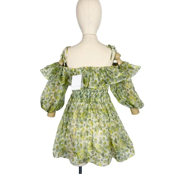 Dear Jose Off The Shoulder Mini Dress Floral Print Size Small NWT - Picture 6 of 13